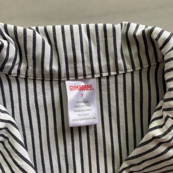 Girls black and white button down dress - Picture 2 of 4